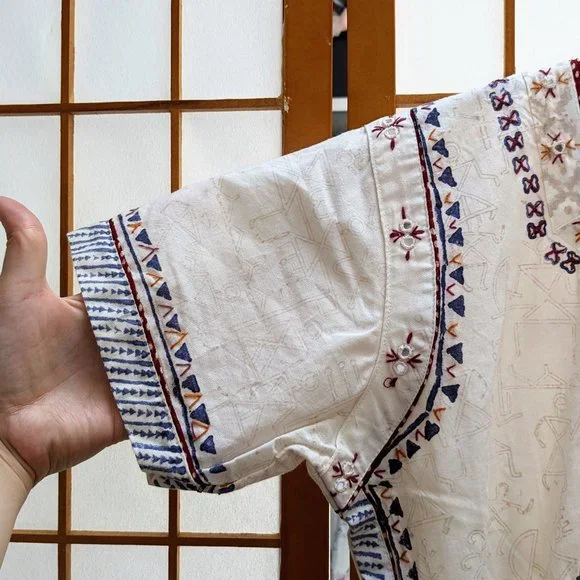 CHAHEK of India- Hand Batiked Full-Length Tunic - Picture 7 of 16